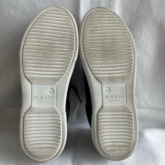 M.Gemi made in Italy black perforated sneaker leather upper & lining IT38/US7.5 - Picture 7 of 12